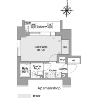 コンフォリア・リヴ森下MUTIO【5階】の間取り