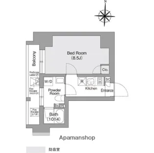 コンフォリア・リヴ森下MUTIO【6階】の間取り