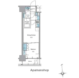ルフォンプログレ上野稲荷町【15階】の間取り