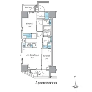 ルフォンプログレ上野稲荷町【4階】の間取り
