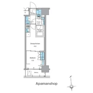ルフォンプログレ上野稲荷町【15階】の間取り