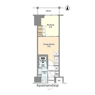アジュールテラス東陽町【4階】の間取り