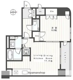 ポレスター千代田御茶ノ水【6階】の間取り
