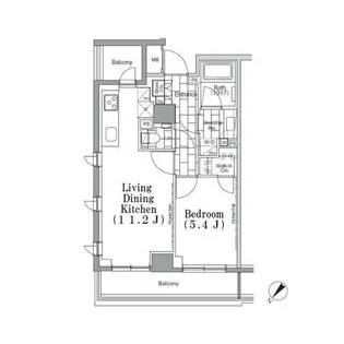 ONE ROOF FLAT TSUKISHIMA【7階】の間取り