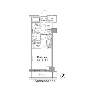ONE ROOF FLAT TSUKISHIMA【8階】の間取り