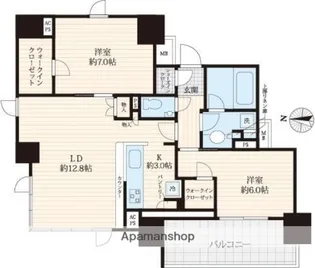 クレヴィア錦糸公園【13階】の間取り