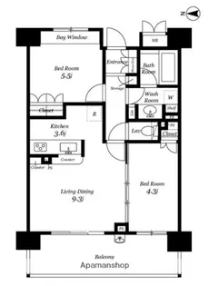 フルーヴ押上【4階】の間取り