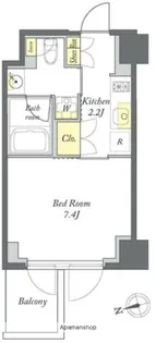 プライムメゾン清澄白河【3階】の間取り