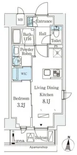 リテラス住吉【7階】の間取り