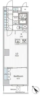 ビエラコート日本橋久松町【4階】の間取り