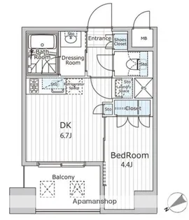 ビエラコート日本橋久松町【8階】の間取り