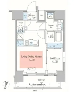 アーバネックス千代田淡路町【13階】の間取り