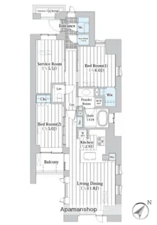 ザ・グランクラッセ日本橋イースト【2階】の間取り