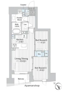 ザ・グランクラッセ日本橋イースト【12階】の間取り