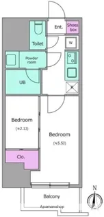 ドゥーエ亀戸Ⅲ【3階】の間取り