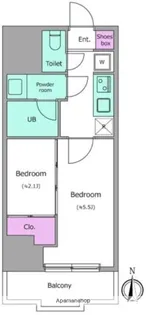 ドゥーエ亀戸Ⅲ【4階】の間取り