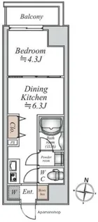 グランカーサ大島【5階】の間取り