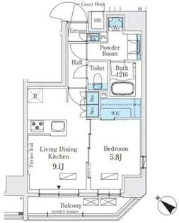 ベルトロワ人形町【10階】の間取り