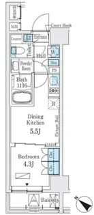 ベルトロワ人形町【9階】の間取り