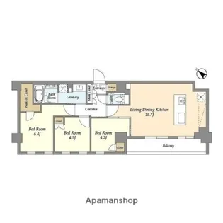 グランカーサ瑞江【6階】の間取り