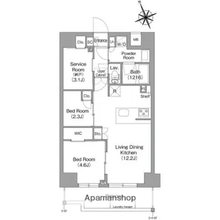コンフォリア東葛西【5階】の間取り