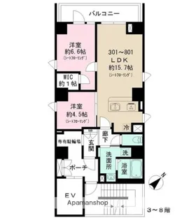 ショコラスイート東日本橋【4階】の間取り