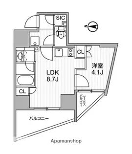 ディームス蔵前AVENUE【6階】の間取り