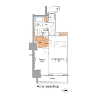 ザ・パークハビオ上野【4階】の間取り