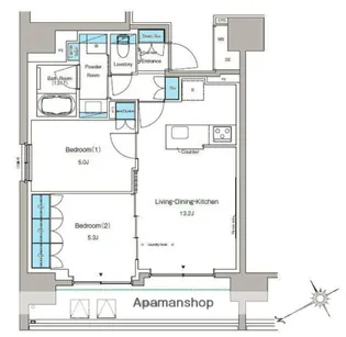 ルフォンプログレ蔵前プレミア【14階】の間取り