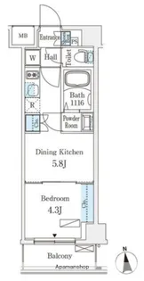 オープンブルーム浅草橋【4階】の間取り