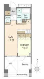 オープンレジデンシア亀戸【9階】の間取り
