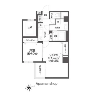エルスタンザ浅草【7階】の間取り