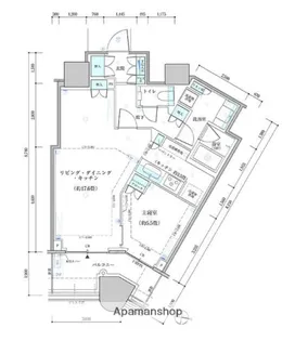 パークタワー勝どき サウス棟【48階】の間取り