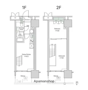 ブルックサイドレジデンス木場【2階】の間取り