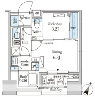 パークアクシス神保町【5階】の間取り
