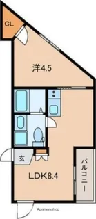 メゾン・ド・グラース馬込【4階】の間取り