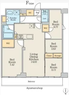 クレストコート本所吾妻橋NORTH【10階】の間取り