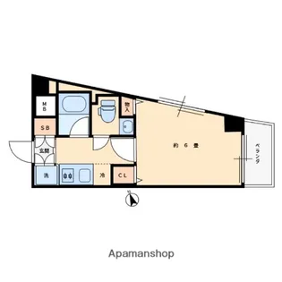 コンテント浅草橋【5階】の間取り