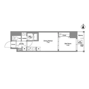 DAFFITTO錦糸町【4階】の間取り
