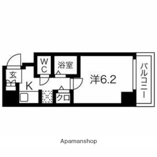 スパシエ門前仲町サウスクレスト【6階】の間取り