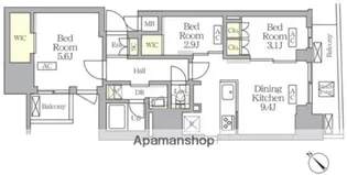 MFPRコート日本橋馬喰町【4階】の間取り