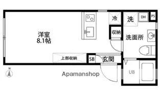 フェルヴォーレ住吉【1階】の間取り