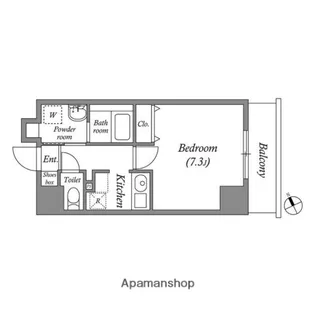 クオリタス江東佐賀【5階】の間取り