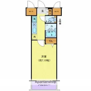 ヴェルト日本橋3【7階】の間取り