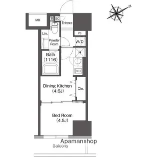 レフィールオーブ浅草橋【9階】の間取り