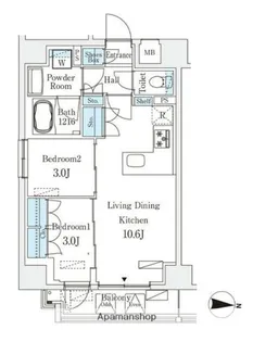 STANDZ亀戸【6階】の間取り