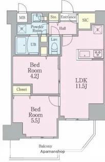 リビオメゾン南砂町【12階】の間取り