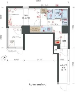 リヴシティ向島【1階】の間取り