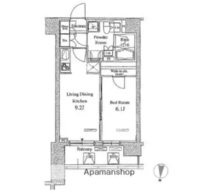 パークアクシス東陽町【14階】の間取り