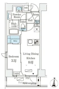 リテラス住吉【6階】の間取り